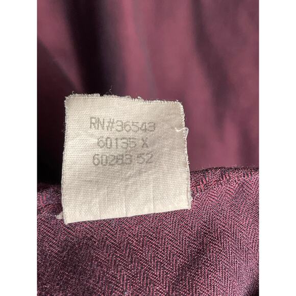 CEZANI Mens 17 32/33 Maroon Long‎ Sleeve Button Shirt Costa Rica Dress Work - Picture 7 of 7